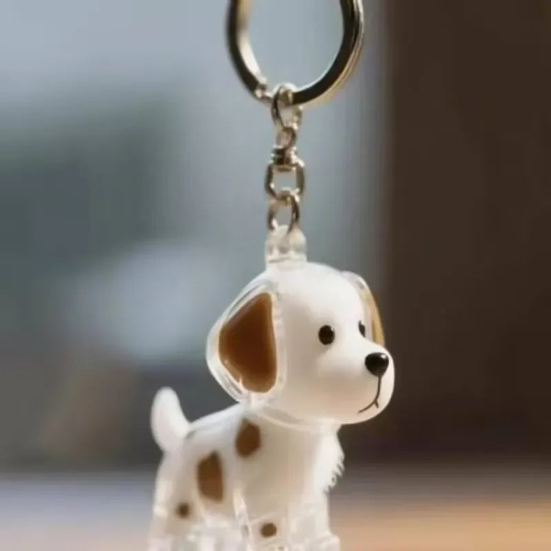 Pet Hair Keepsake Keychain – Personalized Cat & Dog Memorial Charm with Transparent Memory Capsule