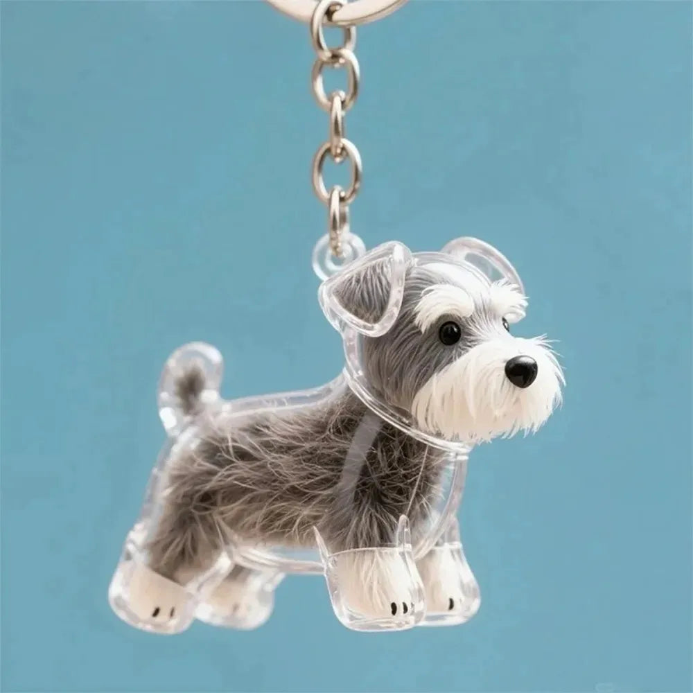 Pet Hair Keepsake Keychain – Personalized Cat & Dog Memorial Charm with Transparent Memory Capsule