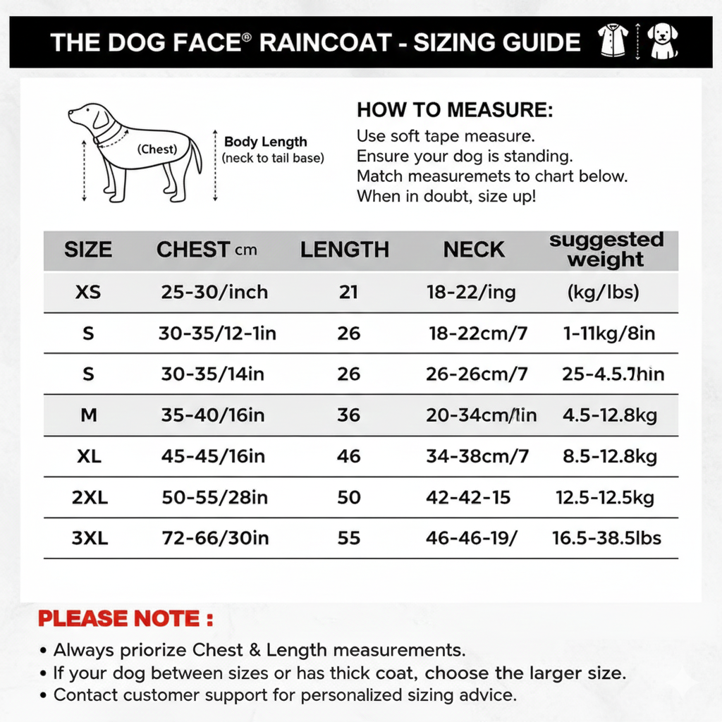 The Dog Face Raincoat for Dogs